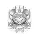 sol e lua  tattoo design idea