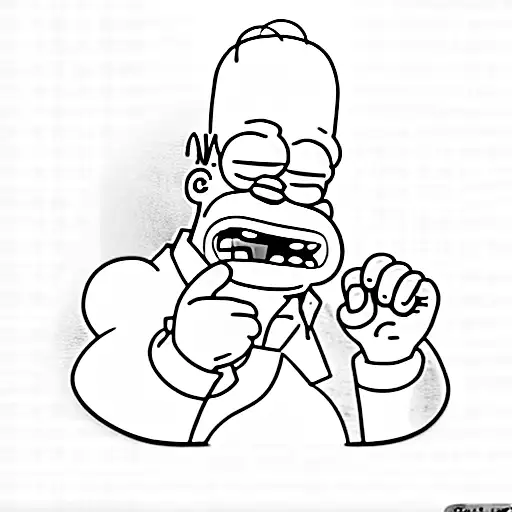 homer simpson tattoo design idea