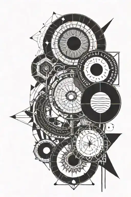 lunar phases, an eye and a phrase that say "ogni lacrima ha il tuo nome" tattoo design idea