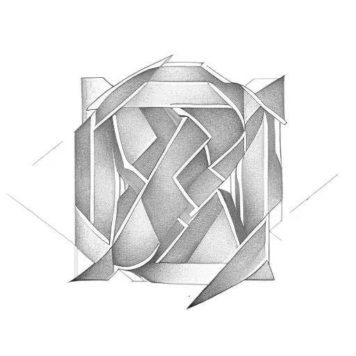 A letter & E letter mix tattoo design idea