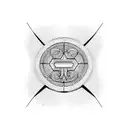 A letter & E letter mix tattoo design idea