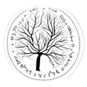 A minimalist tattoo of a family tree with each member represented by a small leaf tattoo design idea