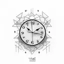 Clock with sentence "this too shall pass"  tattoo design idea