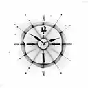 Clock with sentence "this too shall pass"  tattoo design idea