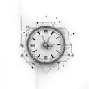 Clock with sentence "this too shall pass"  tattoo design idea