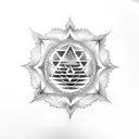 saraswati yantra tattoo design idea