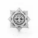 saraswati yantra tattoo design idea
