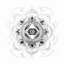 saraswati yantra tattoo design idea