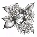 depressed Minimalist tattoo design idea