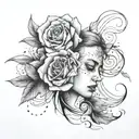 depressed Minimalist tattoo design idea