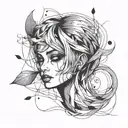 depressed Minimalist tattoo design idea