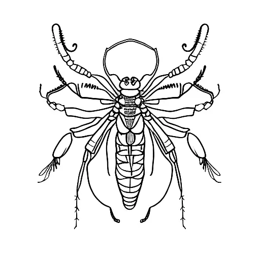 mantis tattoo design idea