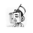 man with suitcase head  tattoo design idea