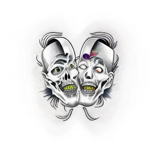 coffin tattoo design idea