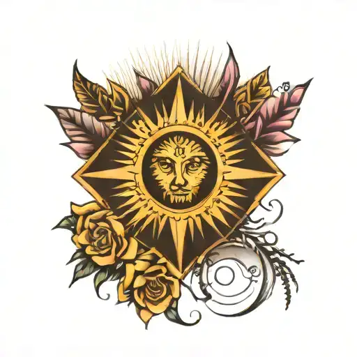 proverbs 3:5 6 sun rays shining tattoo design idea