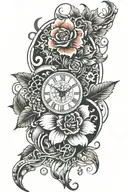 Nice past present future tattoo design idea