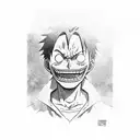 luffy from one piece tattoo design idea