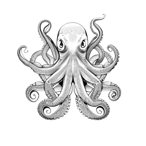 octopus fighting crab tattoo design idea
