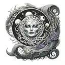 Wicked Moon tattoo design idea