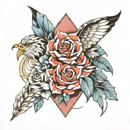 TLD overlapping each other tattoo design idea