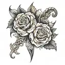 TLD overlapping each other tattoo design idea