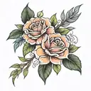 TLD overlapping each other tattoo design idea