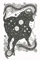 taurus constellation tattoo design idea