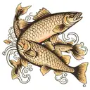 Create 3 different small to medium tattoos based on the following: Hembre Gård, a salmon jumping and a flyfishing rod tattoo design idea