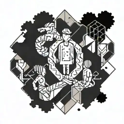 family tattoo fathet and two twins sons holding hands tattoo design idea