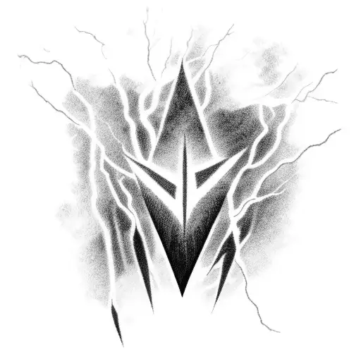 flash of lightning tattoo design idea