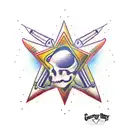 cowboy rockstar tattoo design idea