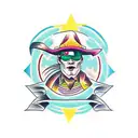 cowboy rockstar tattoo design idea