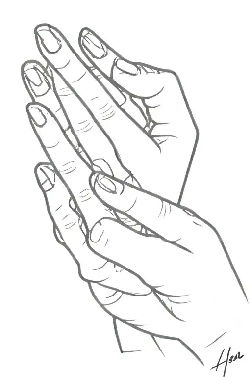 a one-line tattoo of I love you in sign language  tattoo design idea