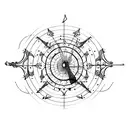 Celestial archery tattoo design idea