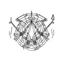 Celestial archery tattoo design idea