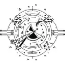 Celestial archery tattoo design idea