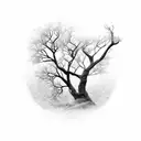 LLCXXIII as the text, tree branches surrounding the edges, soft cursive style  tattoo design idea