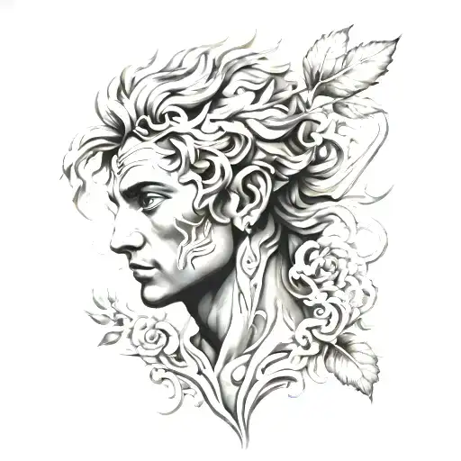 Adonis tattoo design idea
