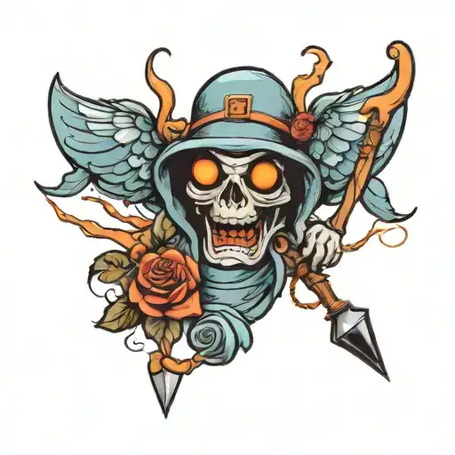 Boni from the show trap door tattoo design idea