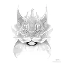 cursive c tattoo design idea