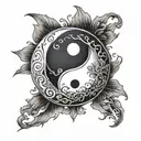 yin yang tattoo design idea