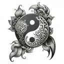 yin yang tattoo design idea
