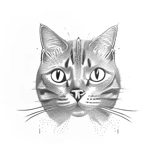 Cat tattoo design idea