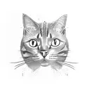 Cat tattoo design idea