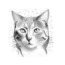 Cat tattoo design idea