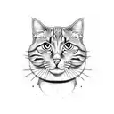 Cat tattoo design idea