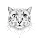 Cat tattoo design idea