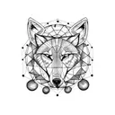 dreamcatcher with a wolf tattoo design idea