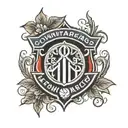 conference leaugue cup with olympiakos logo combined tattoo design idea