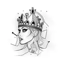chess queen tattoo design idea